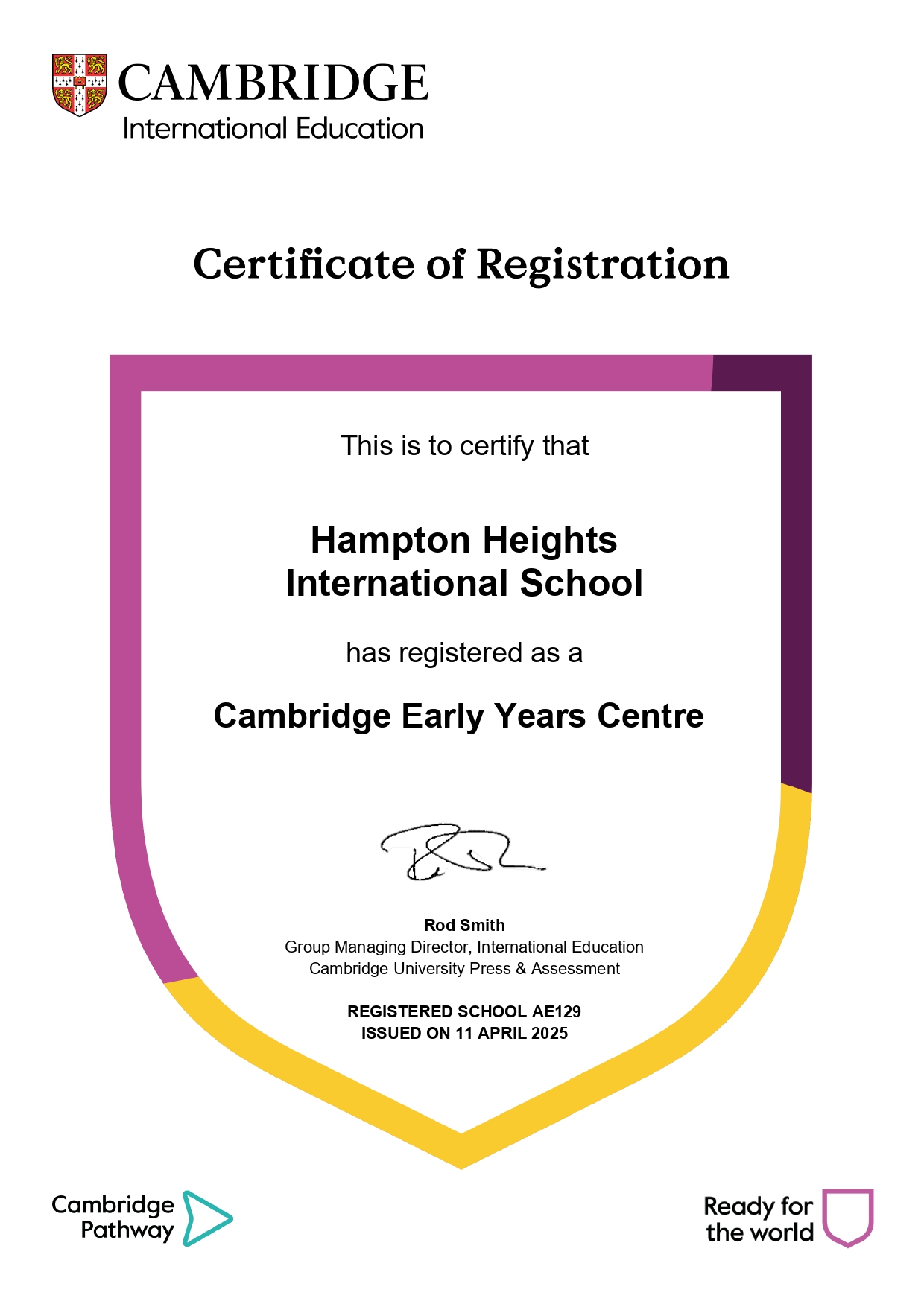 Early Years Certificate